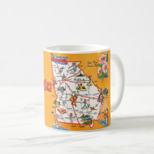 Taza De Café Mapa Antiguo de Georgia