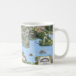 Taza De Café Mapa Antiguo de Rainbow Springs Florida