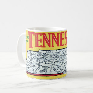 Taza De Café Mapa Antiguo de Tennessee
