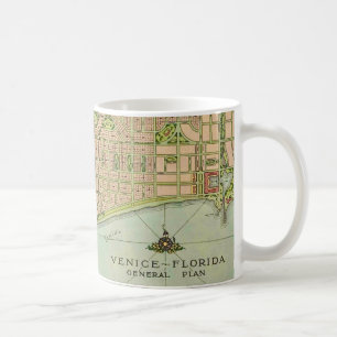 Taza De Café Mapa Antiguo de Venice Florida