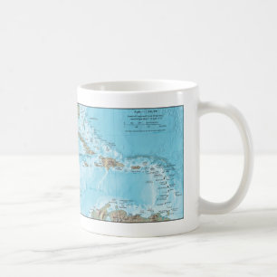 Taza De Café Mapa Antiguo del Caribe - EE. UU.
