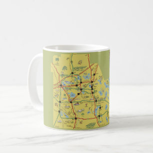Taza De Café Mapa antiguo del condado de Polk Florida