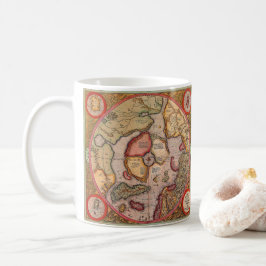 Taza De Café Mapa antiguo del Polo Norte por Mercator
