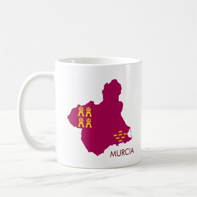 Taza De Café Mapa/bandera de Murcia (Izquierda)