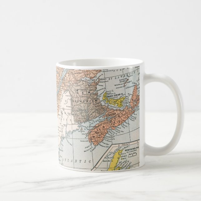 TAZA DE CAFÉ MAPA: CANADÁ DEL ESTE (Derecha)