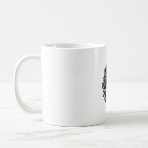 Taza De Café Mapa Cartografía Gato Diseño Divertido Amante de l