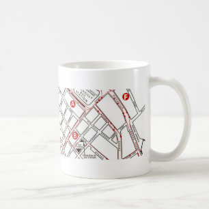 Taza De Café Mapa central de Manchester