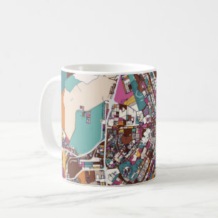 Taza De Café Mapa colorido de Brasilia