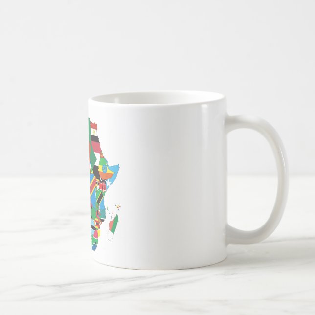 Taza De Café Mapa continente de la bandera de África (Derecha)