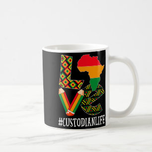 Taza De Café Mapa de amor del custodio Historia Afroamericana E