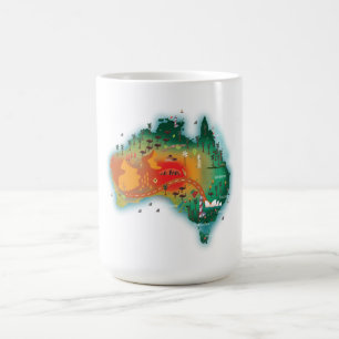 Taza De Café Mapa De Australia