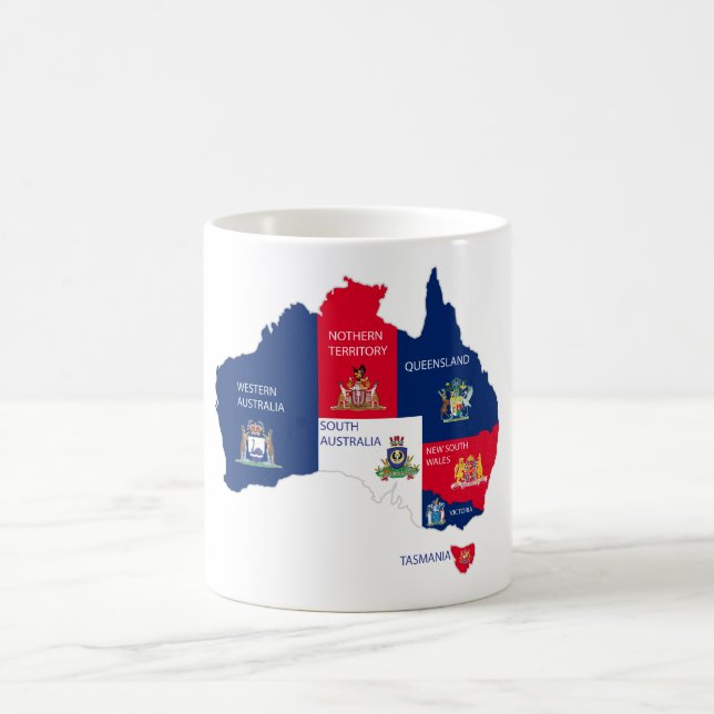 Taza De Café Mapa de Australia (Centro)
