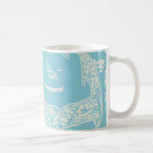 Taza De Café Mapa de bacalao de Cabo de Vintage