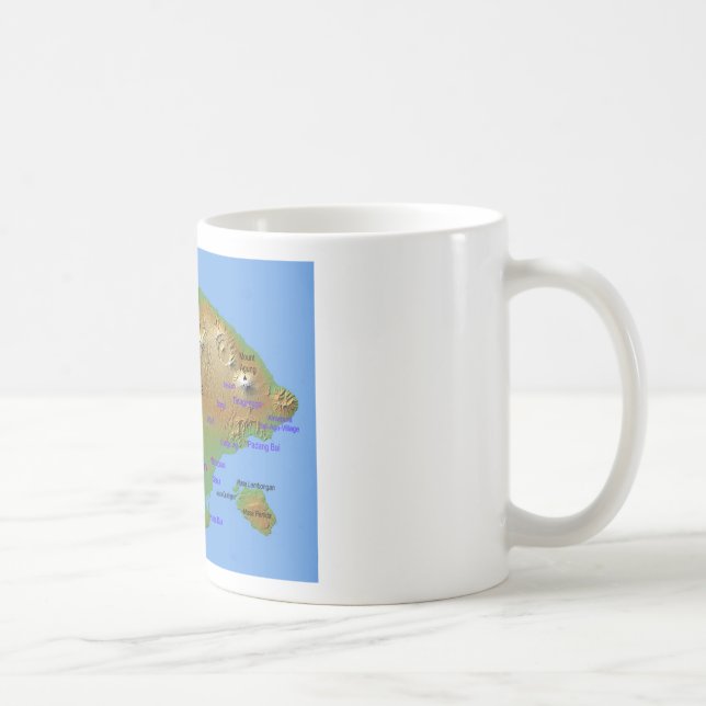 Taza De Café Mapa de Bali Holliday (Derecha)