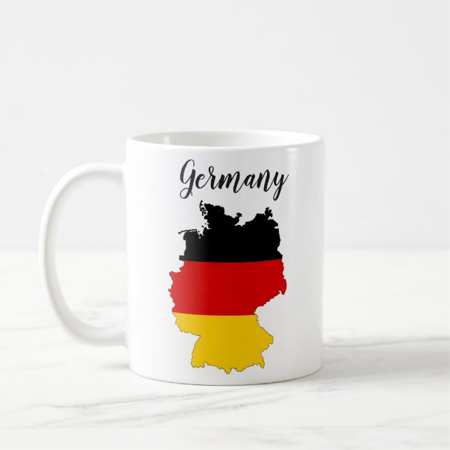 Taza De Café Mapa de bandera de Alemania (Izquierda)