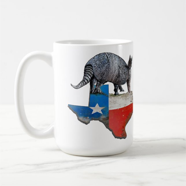 Taza De Café Mapa de bandera del estado de Texas (Izquierda)
