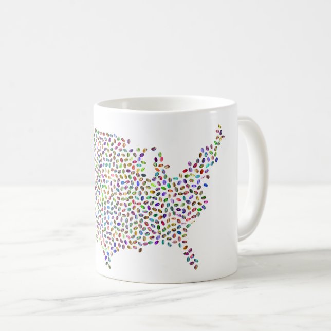 Taza De Café Mapa de Café de América (Anverso derecho)