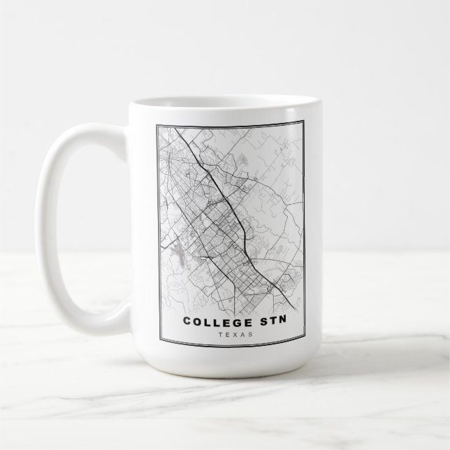 Taza De Café Mapa de College Station (Izquierda)