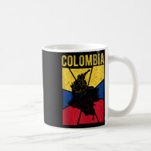 Taza De Café Mapa de Colombia Bandera Patriota Nacional Expatri