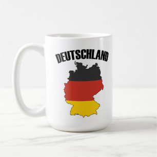 Taza De Café Mapa de Deutschland - Bandera alemana - Viajes de 