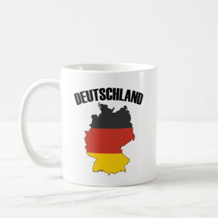 Taza De Café Mapa de Deutschland - Bandera alemana - Viajes de 
