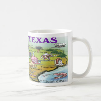 Taza De Café Mapa de dibujos animados de TEXAS