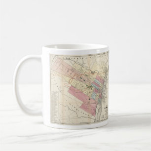 Taza De Café Mapa de época de Albany NY (1874)