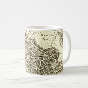 Taza De Café Mapa de época de Basilea (1642)