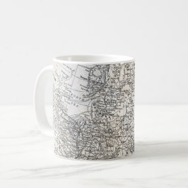 Taza De Café Mapa de época del regalo del norte de Europa y Rus