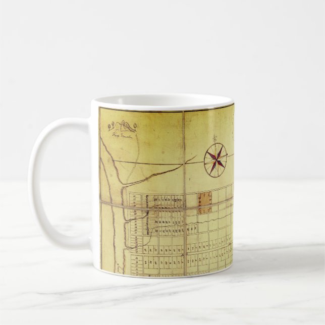 Taza De Café Mapa de época, distribución original - Filadelfia  (Izquierda)