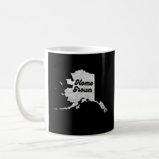 Taza De Café mapa de esquema rocoso de alask, de origen local,  (Izquierda)