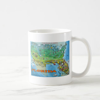 Taza De Café Mapa de Florida USA