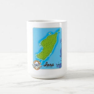 Taza De Café Mapa de Iona Escocia