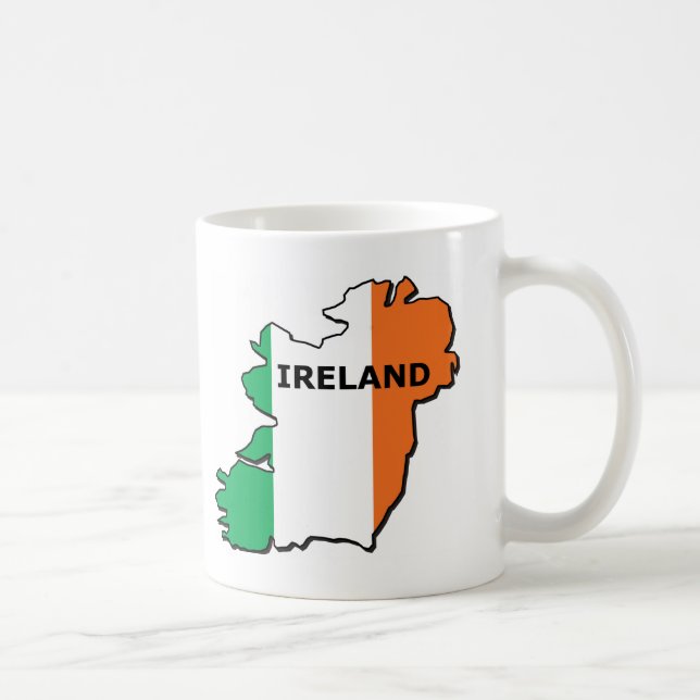 Taza De Café Mapa de Irlanda (Derecha)