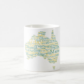 Taza De Café Mapa de jerga australiana