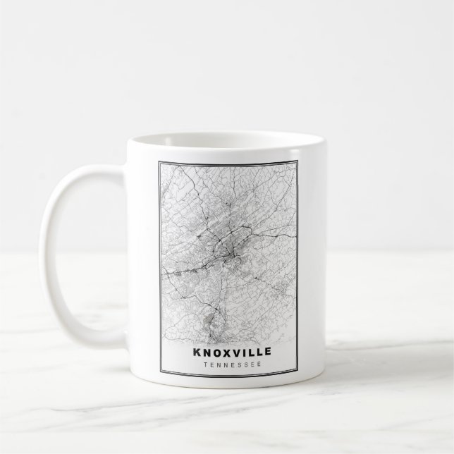 Taza De Café Mapa de Knoxville (Izquierda)