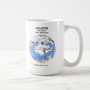 Taza De Café Mapa de la Atlántida - Ambos hemisferios - Classi