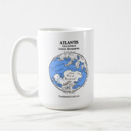 Taza De Café Mapa de la Atlántida - Ambos hemisferios - Classic