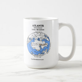Taza De Café Mapa de la Atlántida - Ambos hemisferios - Classic