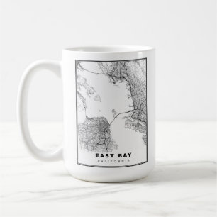 Taza De Café Mapa de la Bahía Oriental