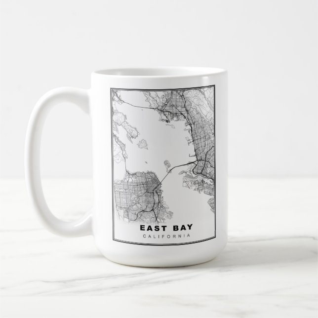 Taza De Café Mapa de la Bahía Oriental (Izquierda)