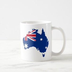 Taza De Café mapa de la bandera australia