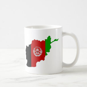 Taza De Café Mapa de la bandera de Afganistán