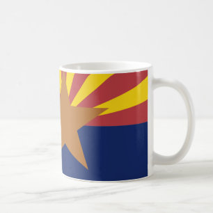 Taza De Café Mapa de la bandera de Arizona
