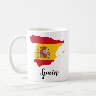 Taza De Café Mapa de la bandera de España