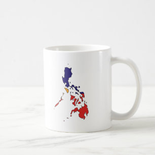 Taza De Café Mapa de la bandera de Filipinas