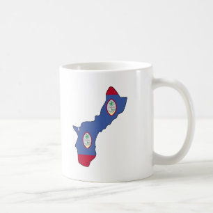 Taza De Café Mapa de la bandera de Guam