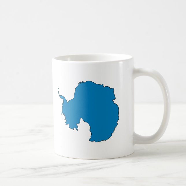 Taza De Café Mapa de la bandera de la Antártida (Derecha)