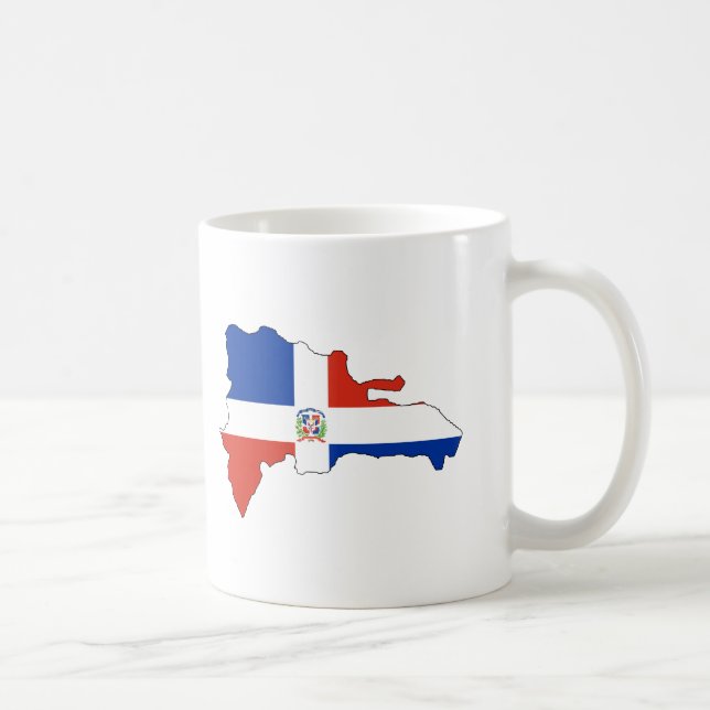Taza De Café Mapa de la bandera de la República Dominicana (Derecha)