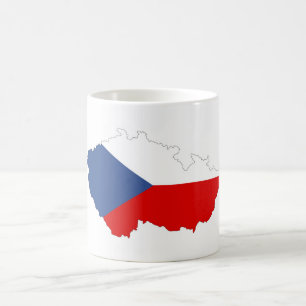 Taza De Café mapa de la bandera de país de la República Checa